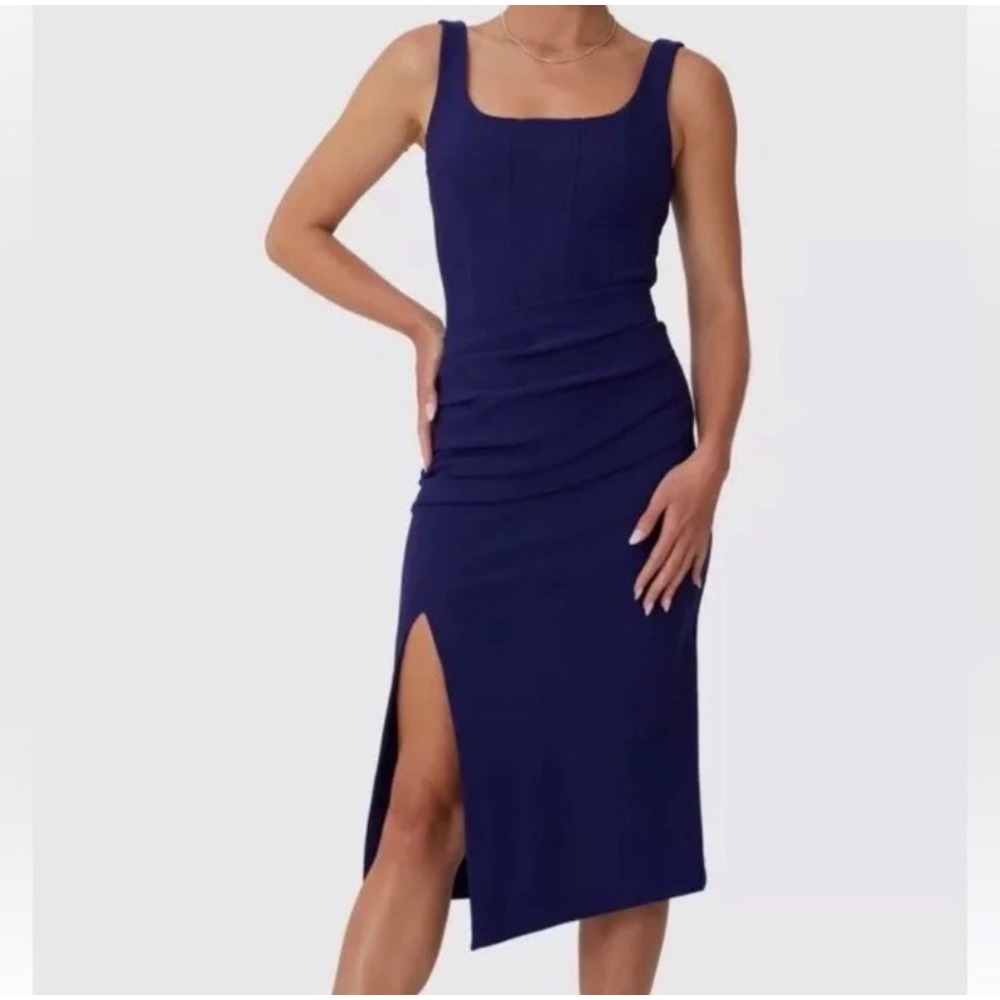 Finders Keepers Addison Midi Dress Corset Purple‎ Size 4 US